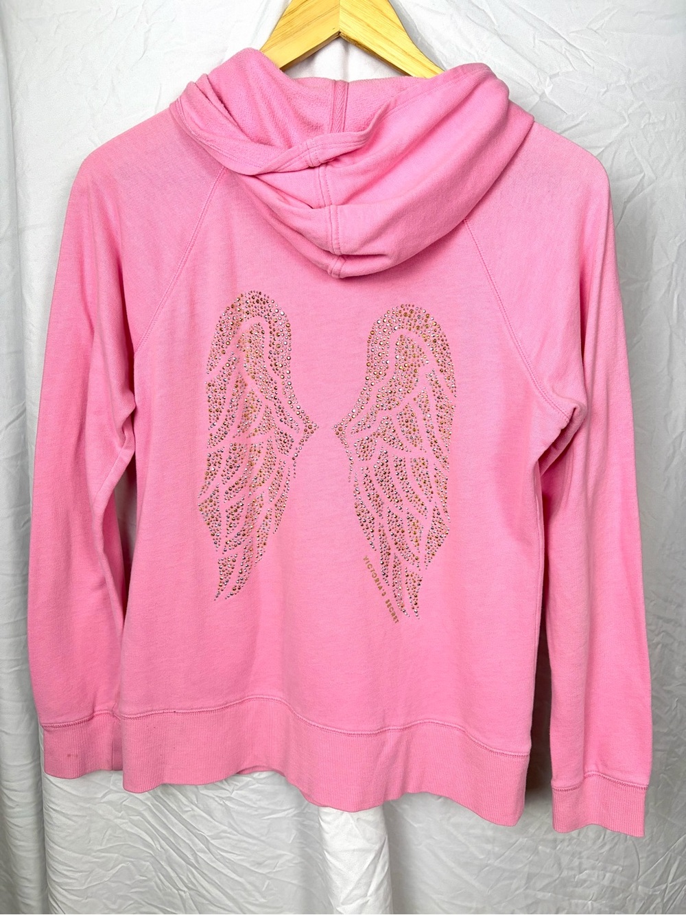 Victoria's Secret Pink Rhinestone Angel Wing Hoodie Jacket